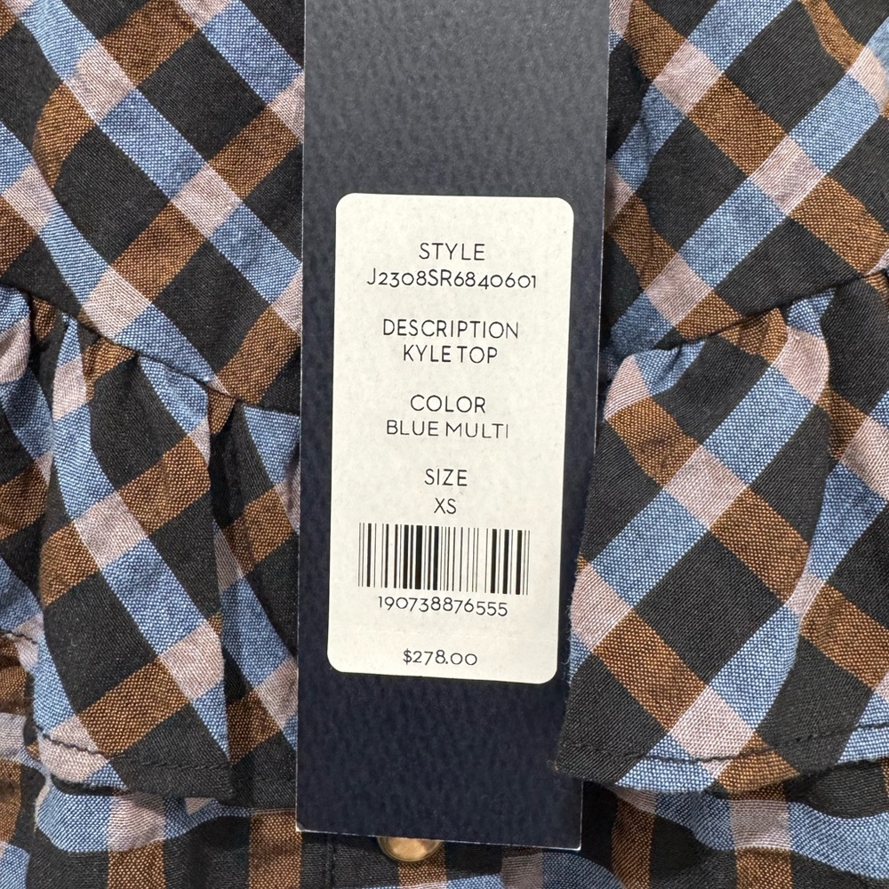 Veronica Beard Kyle Top in Blue Multi NWT - Picture 8 of 8